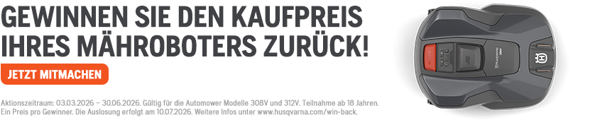 Gewinnen Sie den Kaufpreis  Ihres Mähroboters zurück!