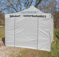 Seitenwand mit Türöffnung für Easy-Up Zelt 3 x 3 m grau