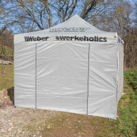 Seitenwand mit Türöffnung für Easy-Up Zelt 3 x 3 m grau