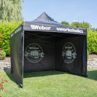 Weber #Werkeholics Easy-Up Zelt 3 x 3 m 75 Jahre Limited Edition schwarz