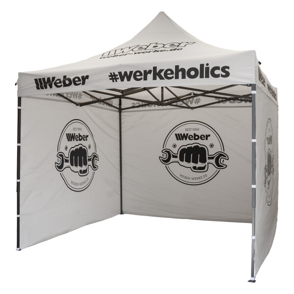 Weber #Werkeholics Easy-Up Zelt 3 x 3 m 75 Jahre Limited Edition grau
