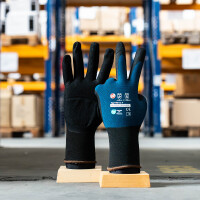 Nitril Sandy Feinstrickhandschuhe schwarz/blau 10