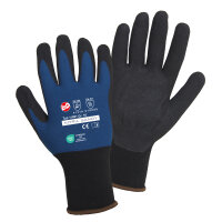 Nitril Sandy Feinstrickhandschuhe schwarz/blau 8